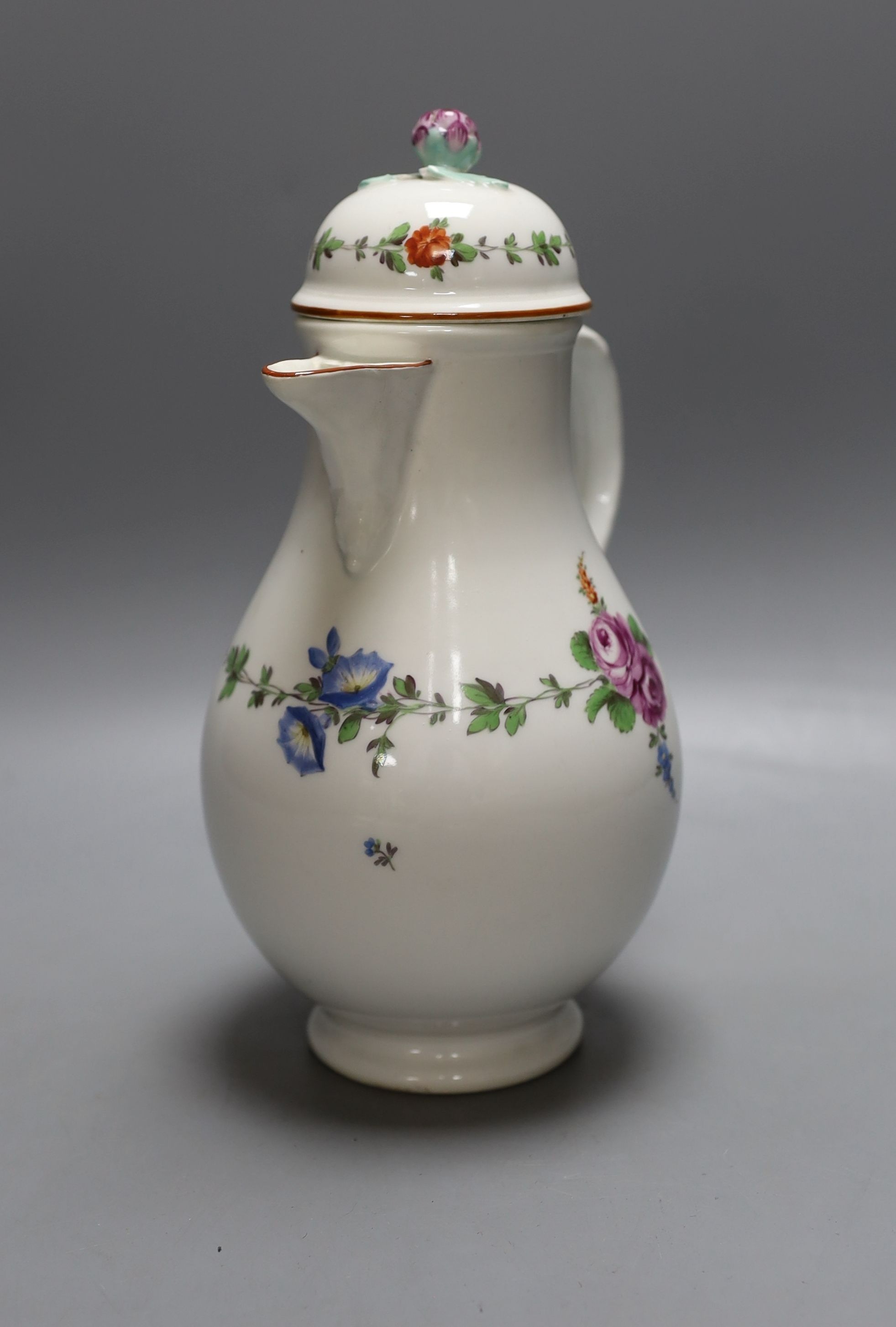 A Meissen jug and cover, Marcolini period, c. 1800 - 24cm tall